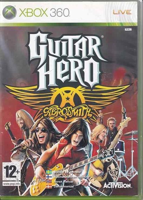 Guitar Hero Aerosmith - Nordisk Version - XBOX 360 (B Grade) (Used) (Eng)